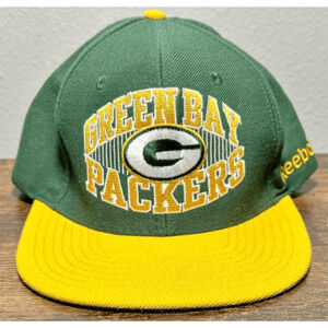 Vintage 1990s Green Bay Packers NFL Reebok Green & Gold SnapBack Hat